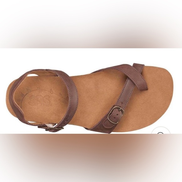 SAS PAMPA TOE LOOP CHOCOLATE LEATHER LOW WEDGE SANDAL
Size 10.5 - Picture 3 of 10